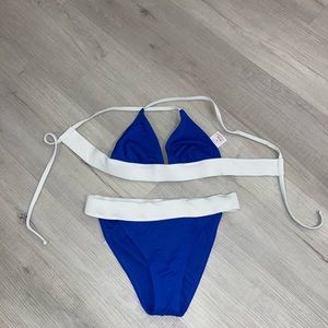 Xhilaration blue bikini top size medium bottom size small